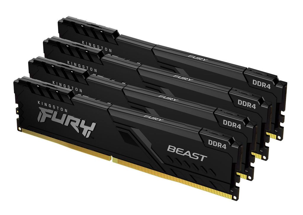 Kingston Technology FURY Beast 64Go 3600MT/s DDR4 CL18 DIMM (Kit de 4) Black