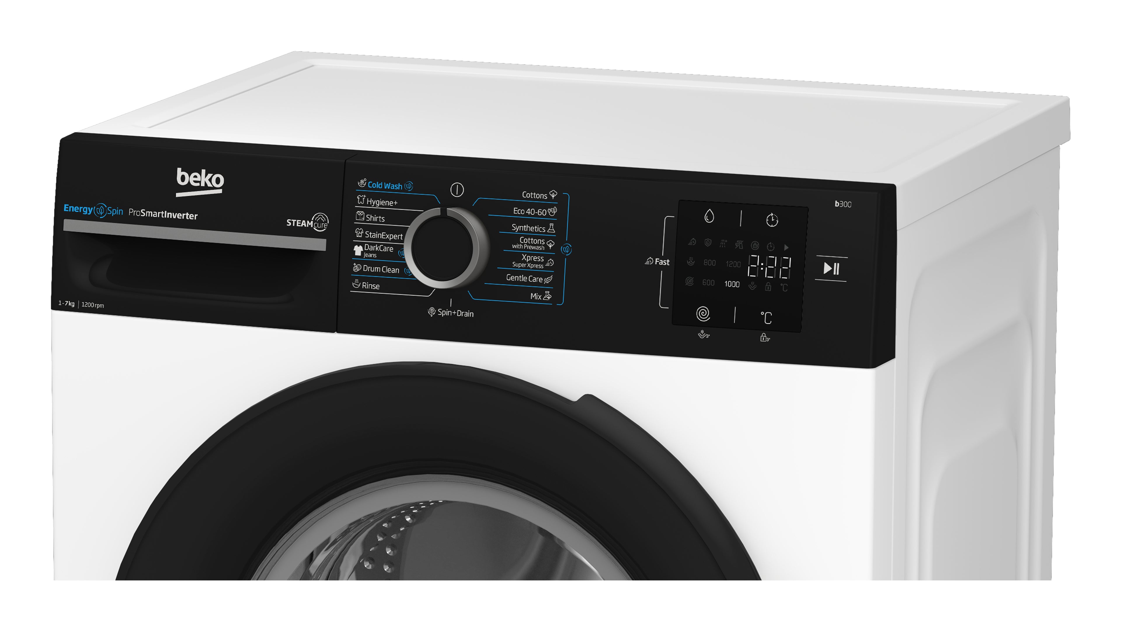 Beko b300 BM3WFSU37213WPBB machine à laver Charge avant 7 kg 1151 tr/min Blanc