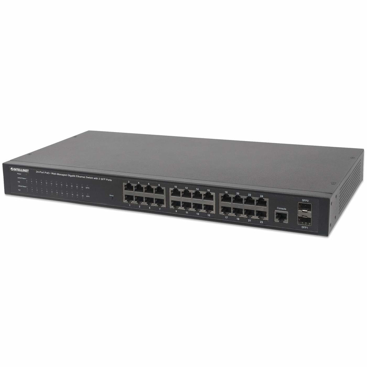 Intellinet 560559 Commutateur Réseau Géré Gigabit Ethernet PoE Noir