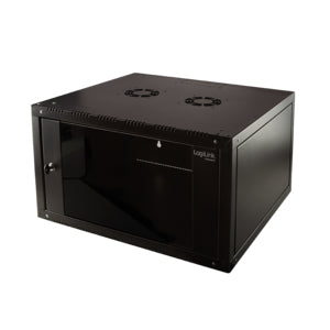 LogiLink W15E66B étagère 15U Rack monté sur le mur Noir