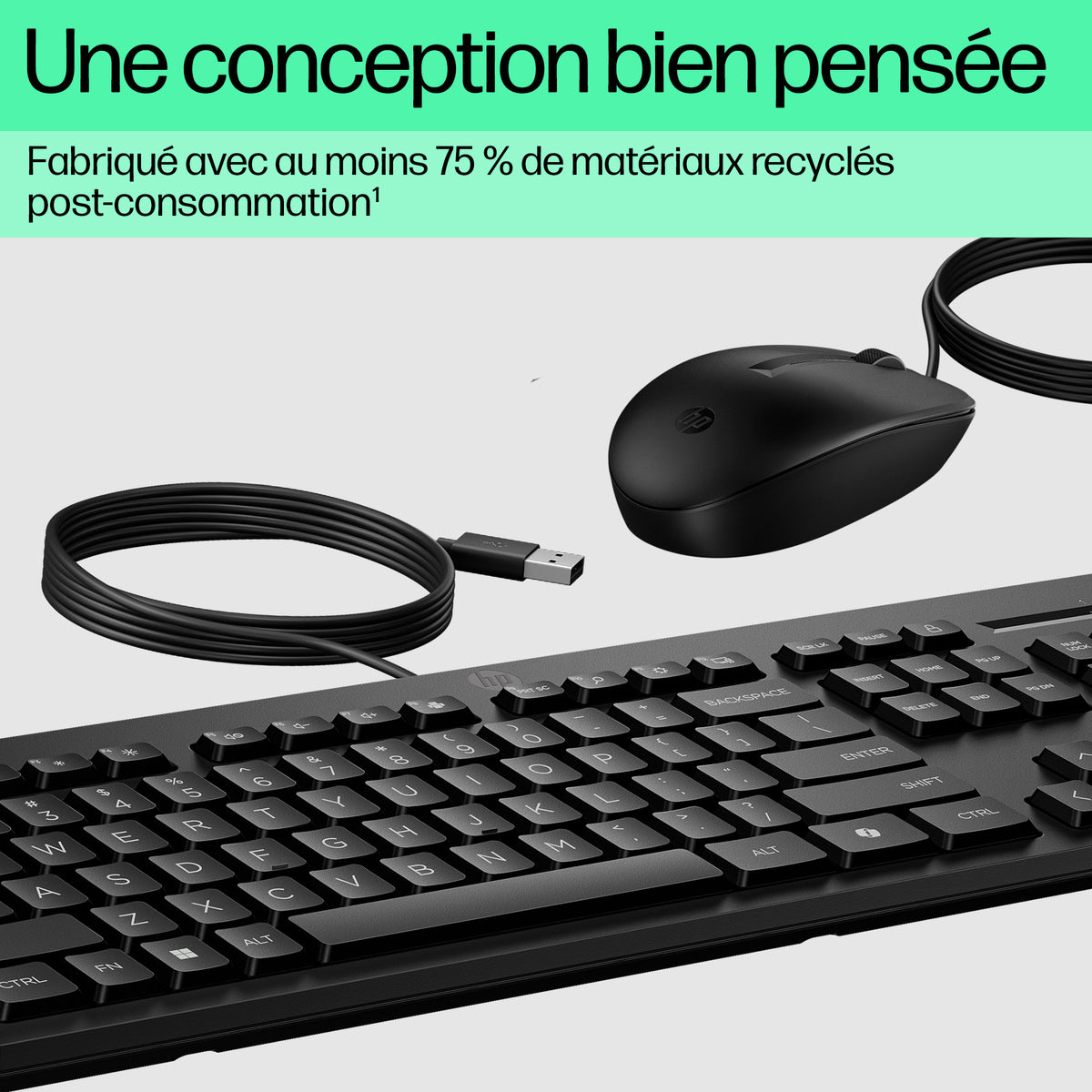 HP Ensemble combiné clavier et souris filaires 225