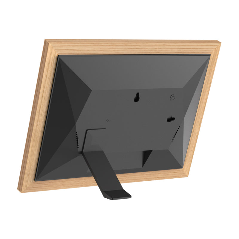Braun DigiFrame 10B Cadre Photo Numérique 25,6 cm (10.1") Écran Tactile Wifi, Noir et Bois