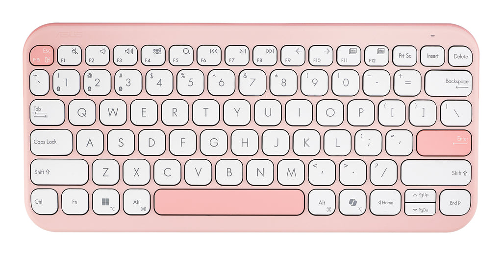 ASUS Marshmallow Keyboard KW100 clavier Maison Bluetooth QWERTZ Allemand Rose