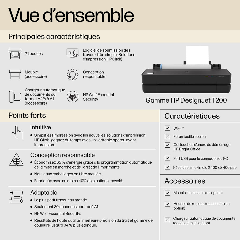 HP DesignJet T230 24 pouces Édition 2025
