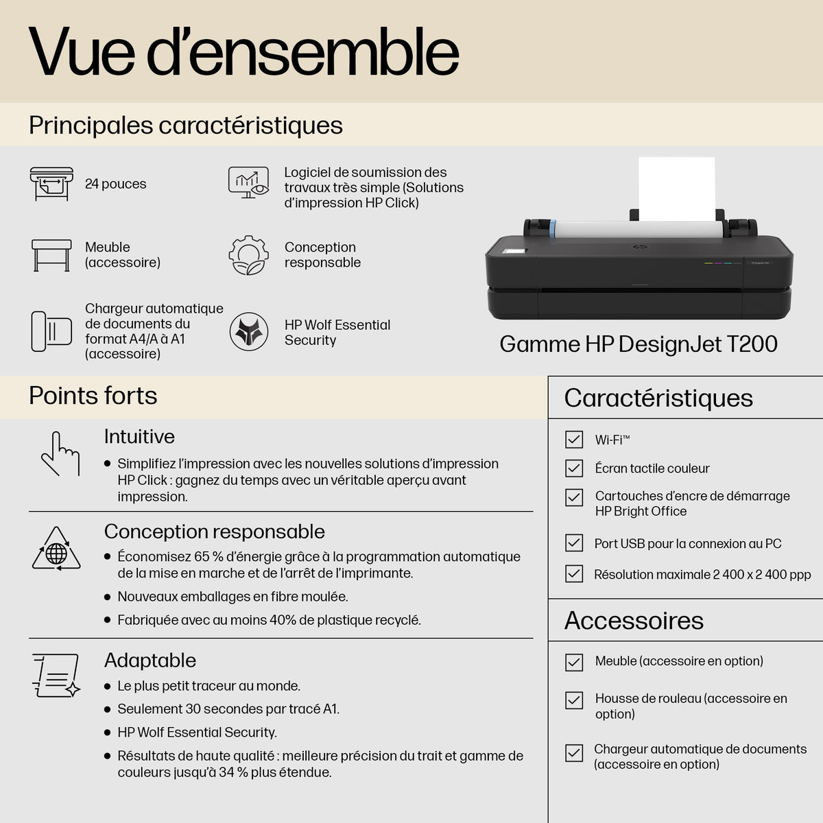 HP DesignJet T230 24 pouces Édition 2025