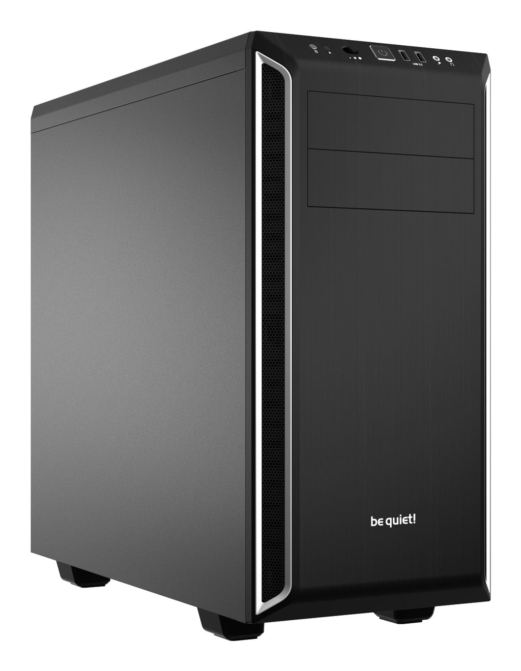be quiet! Pure Base 600 Argent | Boîtier PC, Mini ITX / Micro ATX / ATX,1 ventilateur Pure Wings 2 120 mm, 1 ventilateur Pure Wings 2 140 mm