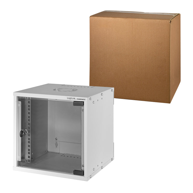 LogiLink W66Z30G étagère 6U Rack monté sur le mur Gris