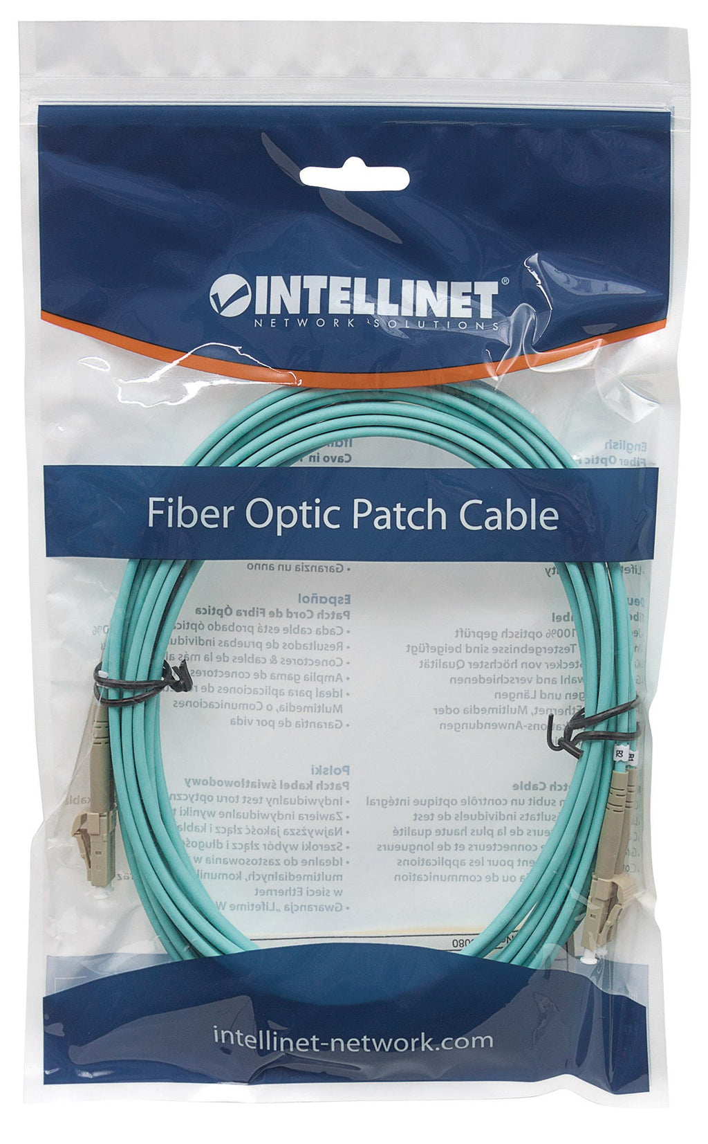 Intellinet 750868 Câble InfiniBand et Fibres Optiques OM3 LC-LC 1m Aqua