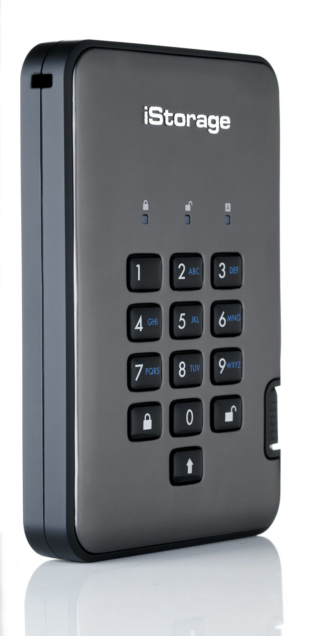 iStorage diskAshur PRO2 256-bit 1TB USB 3.2 secure encrypted hard drive IS-DAP2-256-1000-C-G - vue 2