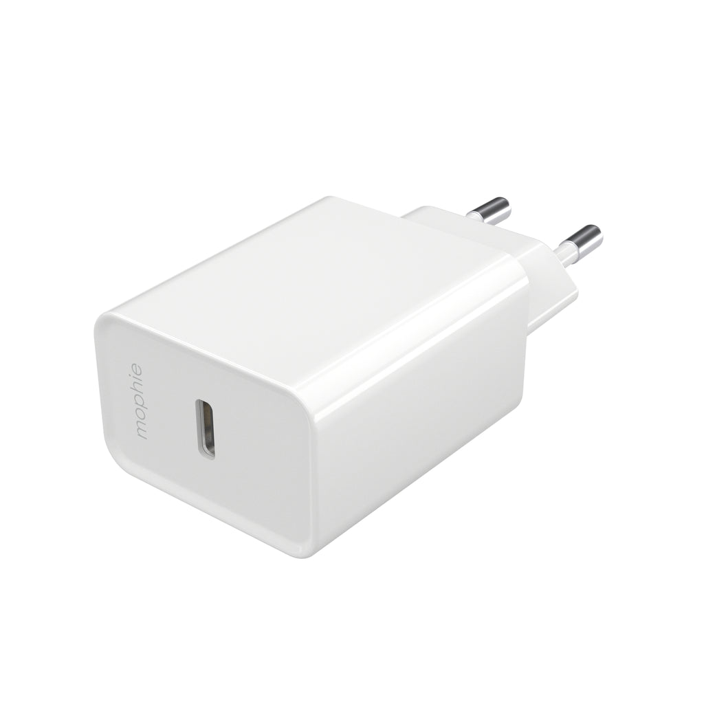 mophie essentials 20W USB-C PD wall adapter Universel Blanc Secteur Charge rapide Intérieure