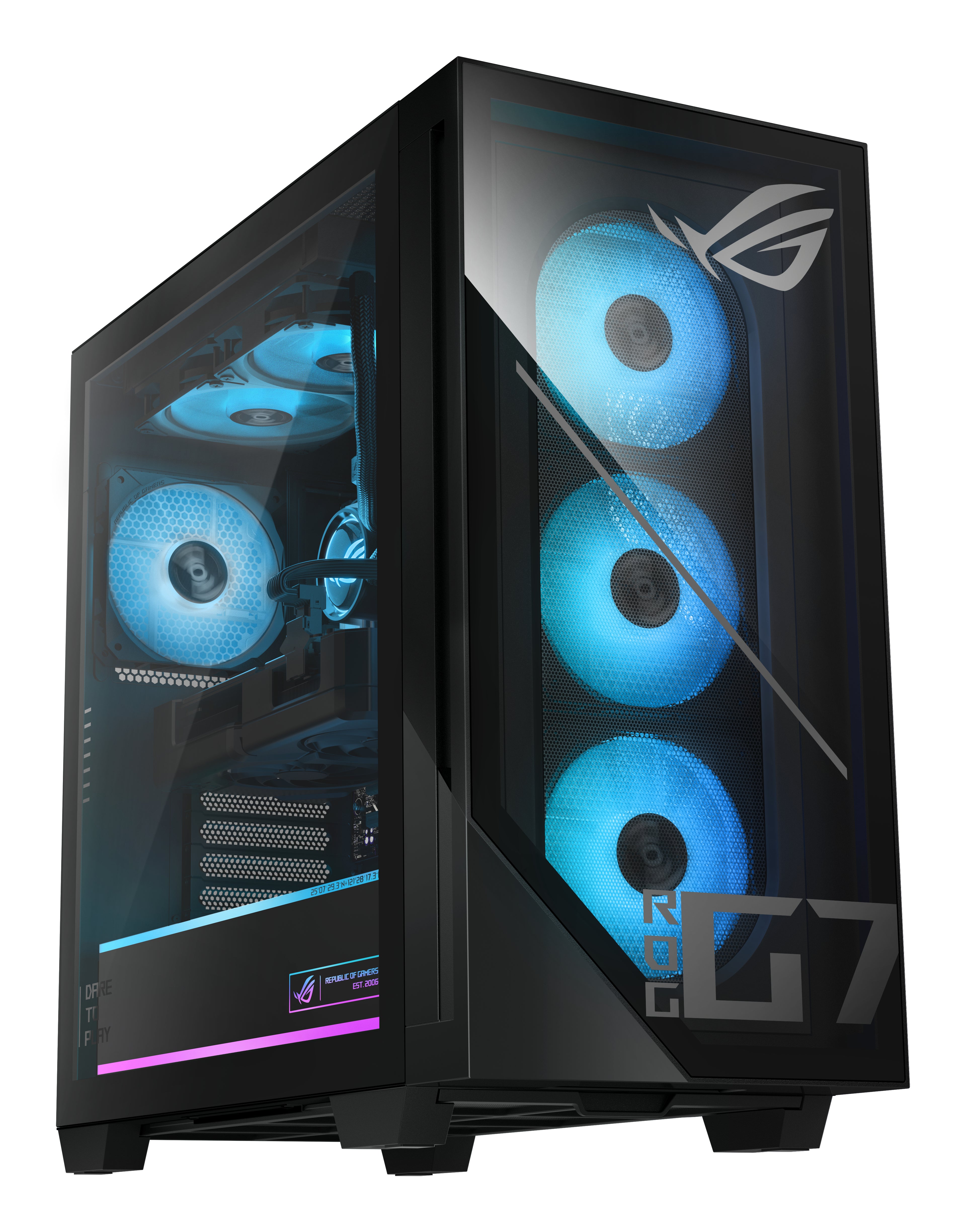 ASUS ASUS ROG G700 GM700TZ-R9800X064W AMD Ryzen™ 7 9800X3D 64 Go DDR5-SDRAM 1 To SSD NVIDIA GeForce RTX 5070 Windows 11 Home Tower PC Noir