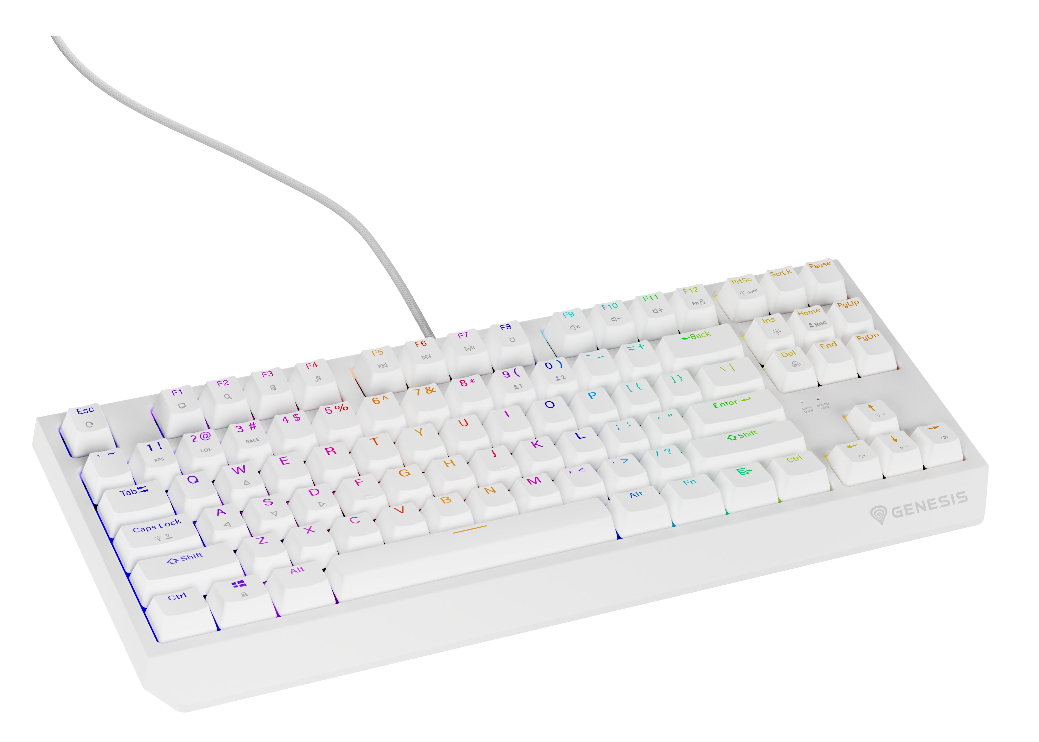 GENESIS Thor 230 TKL clavier Gaming USB QWERTY Anglais américain Blanc