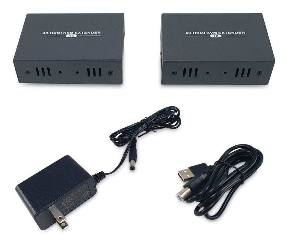 LevelOne HVE-8111 Extension Audio/Vidéo, Émetteur et Récepteur AV, Noir