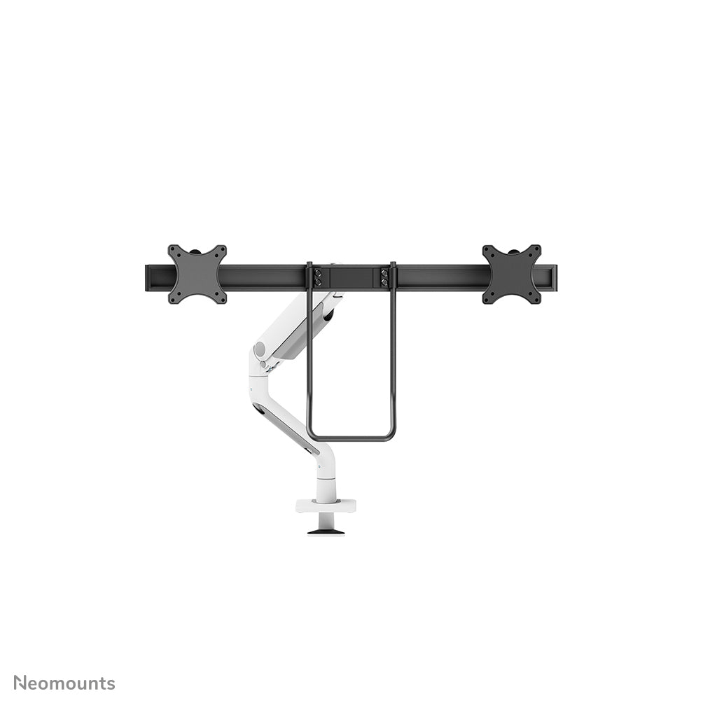 Neomounts DS75S-950WH2 Support Double Écran 17-32" Ressort à Gaz Topfix Arrêt 180°