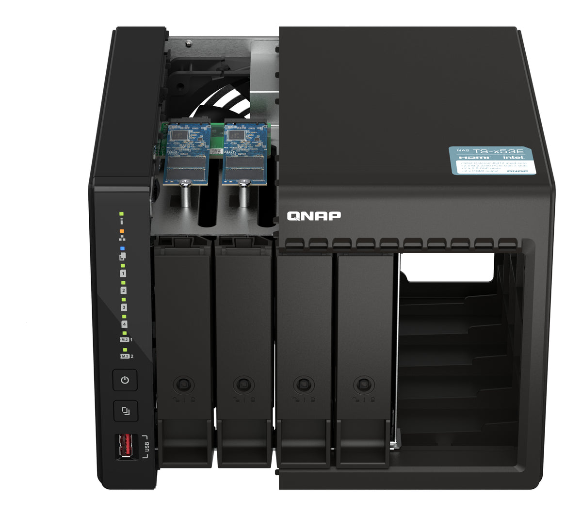 QNAP TS-453E NAS Tower Intel® Celeron® J6412 8 GB 0 TB QNAP QTS Nero