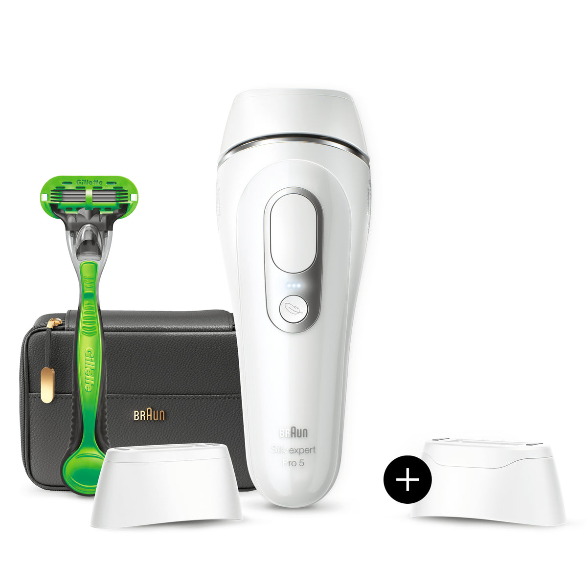 Braun Silk-expert Pro 5 PL5145 Épilateur à Lumière Pulsée, Argent et Blanc