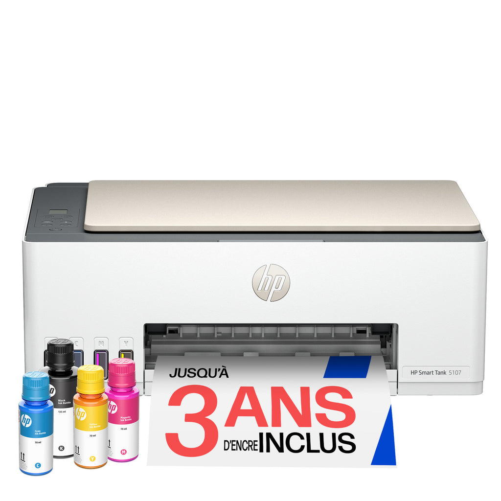 HP Smart Tank 5107 Imprimante Multifonction Couleur Sans Fil, Copieur et Scanner