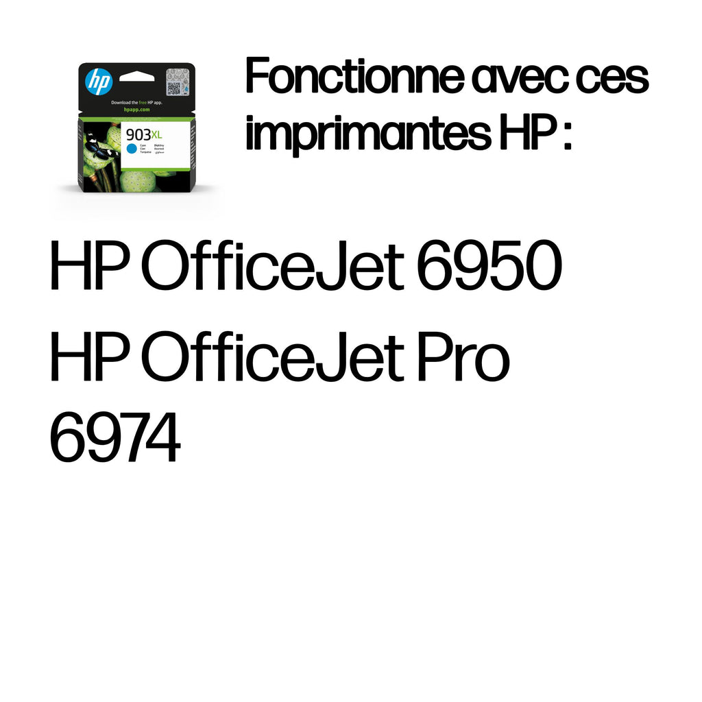 HP 903XL Cartouche d’encre cyan grande capacité authentique