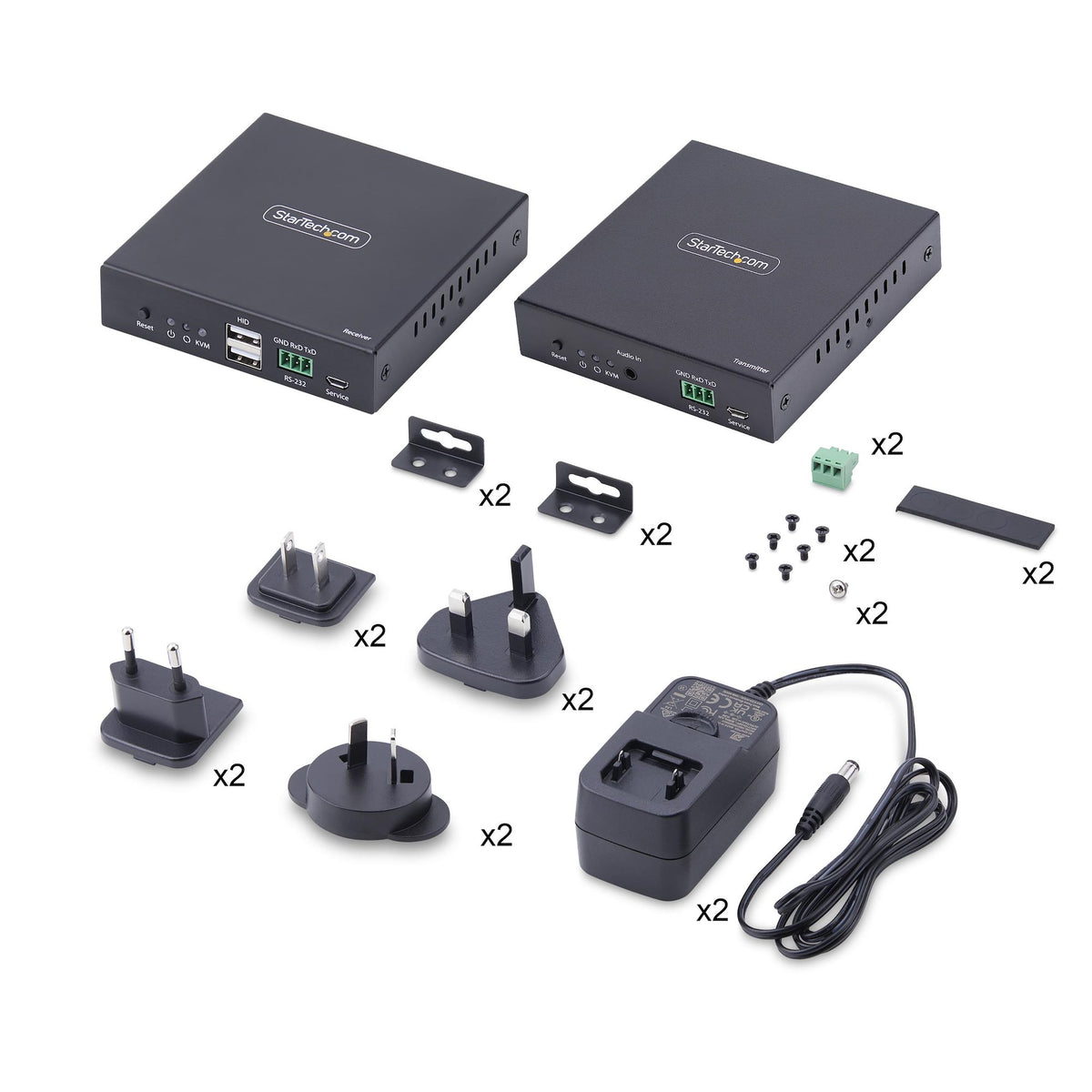 StarTech.com Extender KVM HDMI sur IP 4K 60Hz, HDMI et USB sur Ethernet CAT6, Kit Émetteur et Récepteur