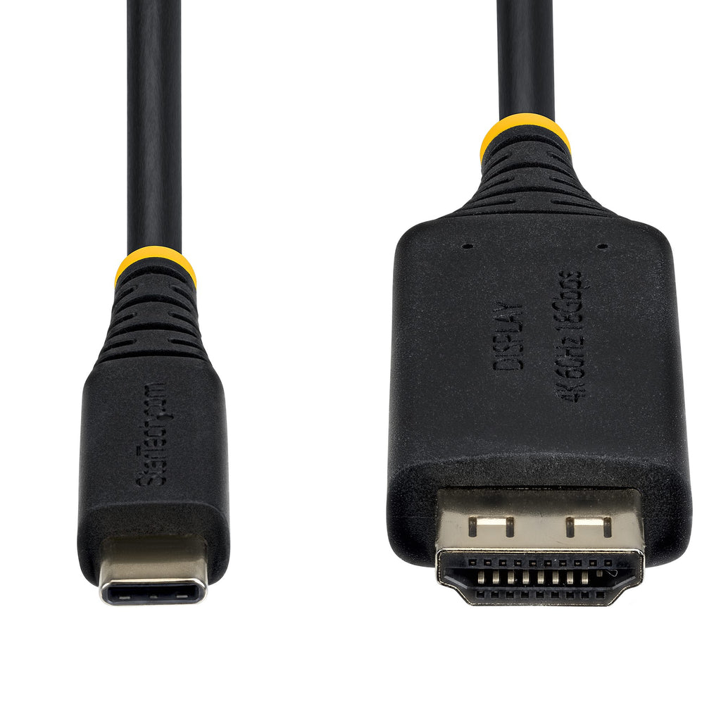 StarTech.com Câble Adaptateur USB-C vers HDMI de 1m, Connecteur HDMI à Verrouillage, 4K 60Hz, Compatible Thunderbolt, HD