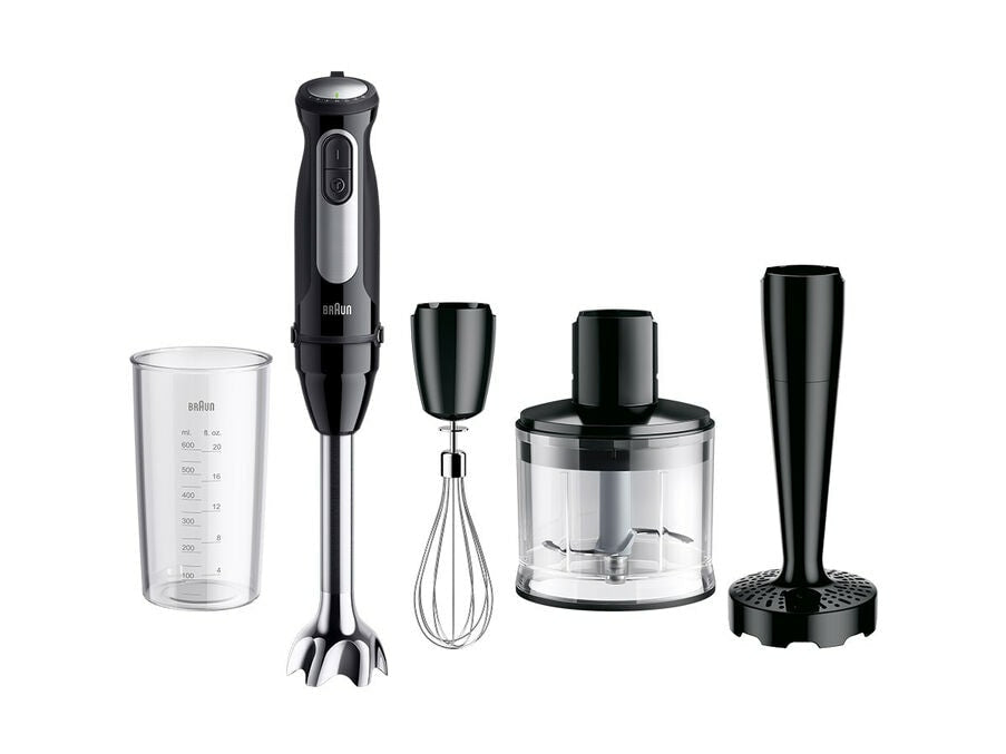 Braun MultiQuick 5 Pro Mixeur Plongeant 1000 W, 0,6 L, Noir et Argent