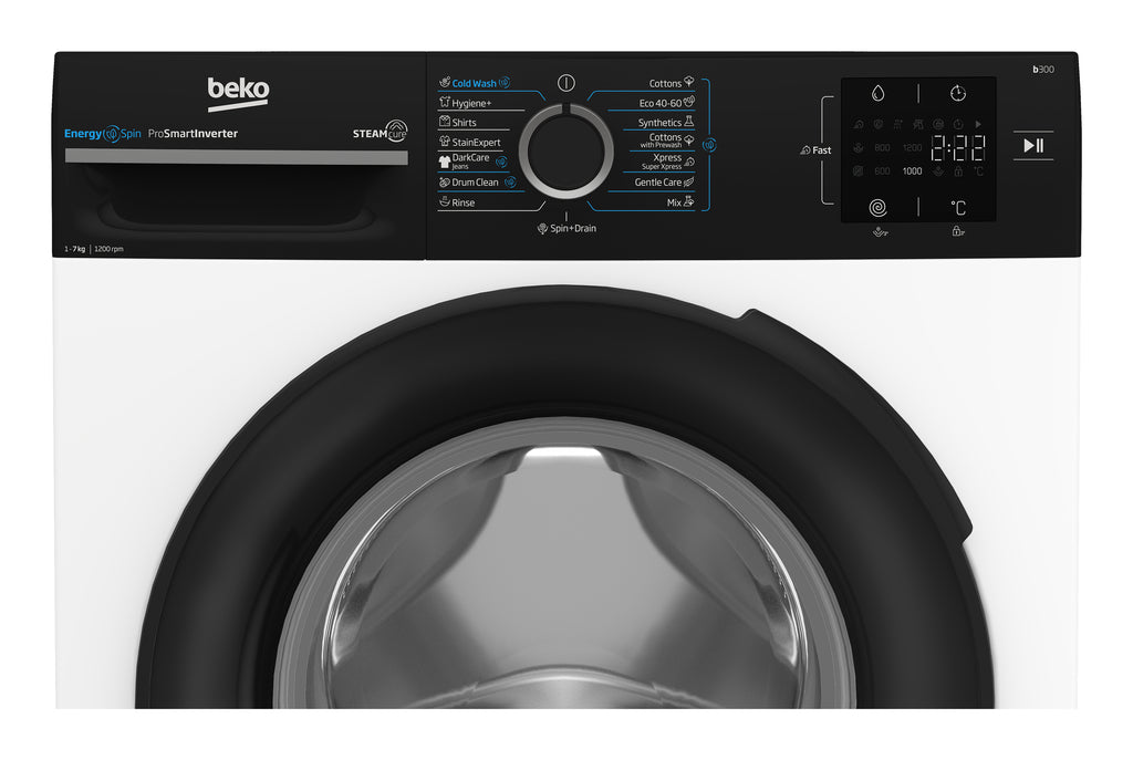 Beko b300 BM3WFSU37213WPBB machine à laver Charge avant 7 kg 1151 tr/min Blanc