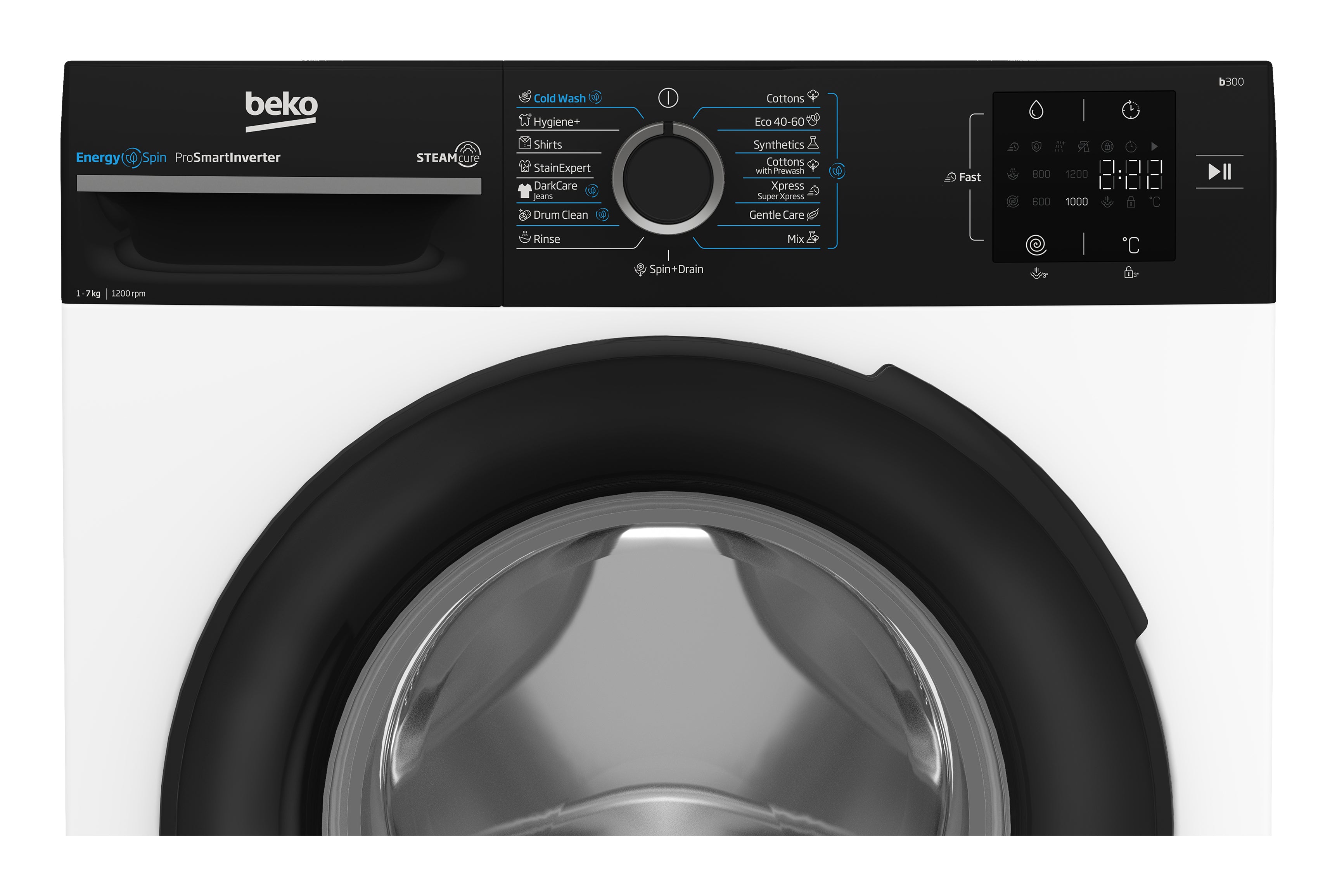 Beko b300 BM3WFSU37213WPBB machine à laver Charge avant 7 kg 1151 tr/min Blanc