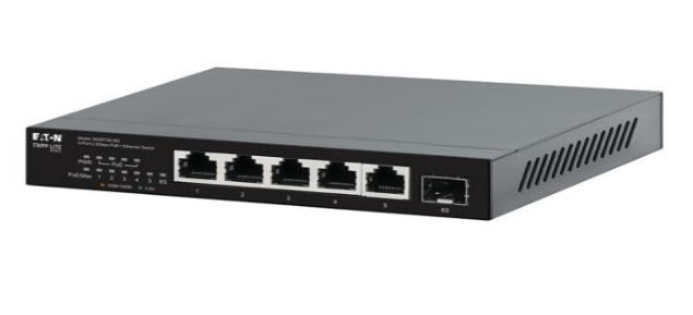 Eaton Tripp Lite Switch Ethernet Gigabit Non Administrable PoE+ Pass-Through, 5 Ports 2.5 Gbps, 70W, Boîtier Métal