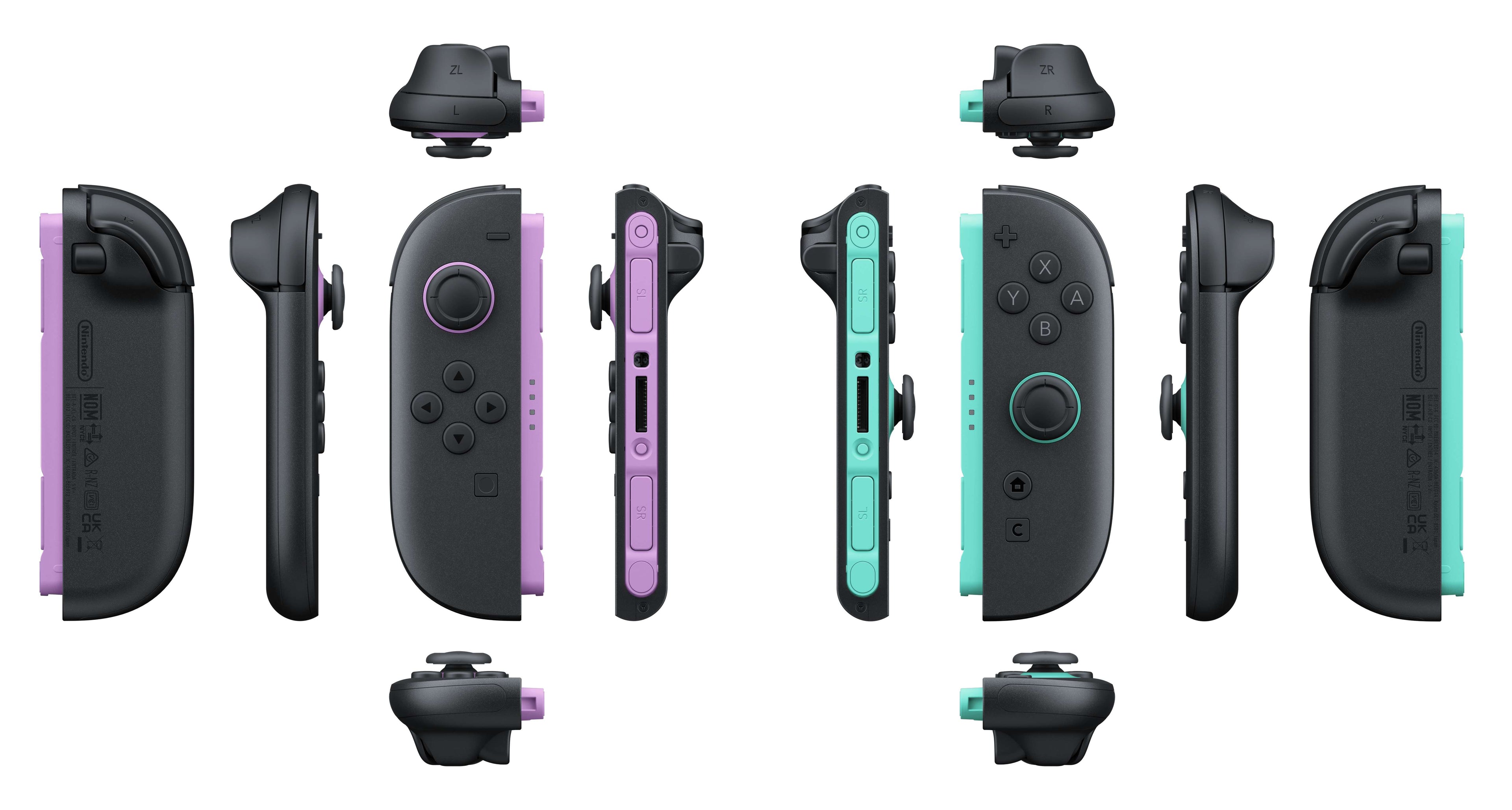 Nintendo Joy-Con 2 Noir, Vert clair, Violet Bluetooth Manette de jeu Analogique/Numérique Nintendo Switch 2