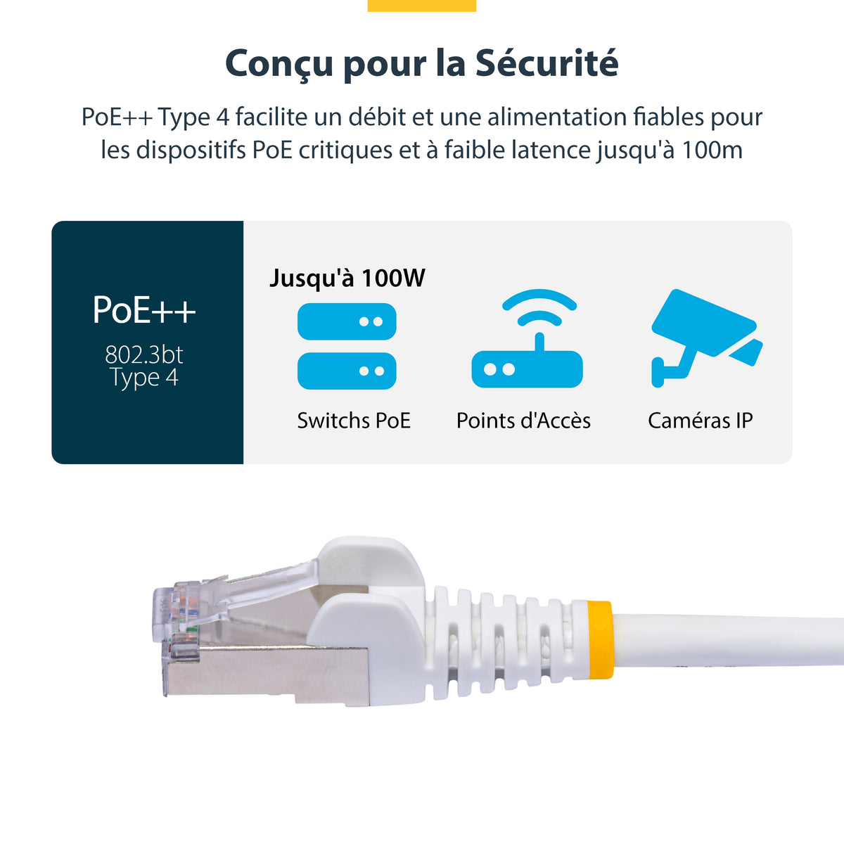 StarTech.com Câble Ethernet CAT8 Blanc de 5m, RJ45 Snagless, 25G/40G, 2000MHz, 100W PoE++, S/FTP, Fil de Cuivre Pur 26AWG, LSZH, Cordon de Raccordement Réseau Blindé avec Serre-Câble, Testé par Fluke Channel - vue 8
