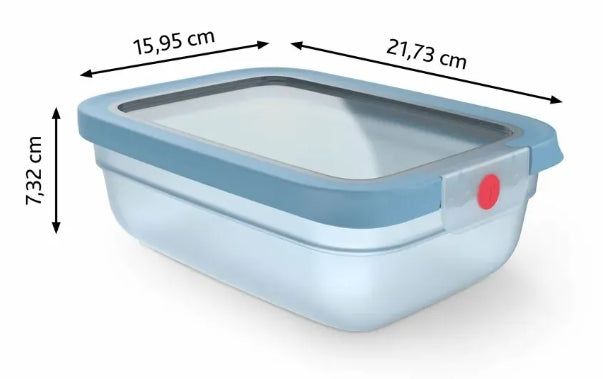 Tefal oneClick N1210710 boîte hermétique alimentaire Rectangulaire 1,2 L Bleu 1 pièce(s) - vue 2