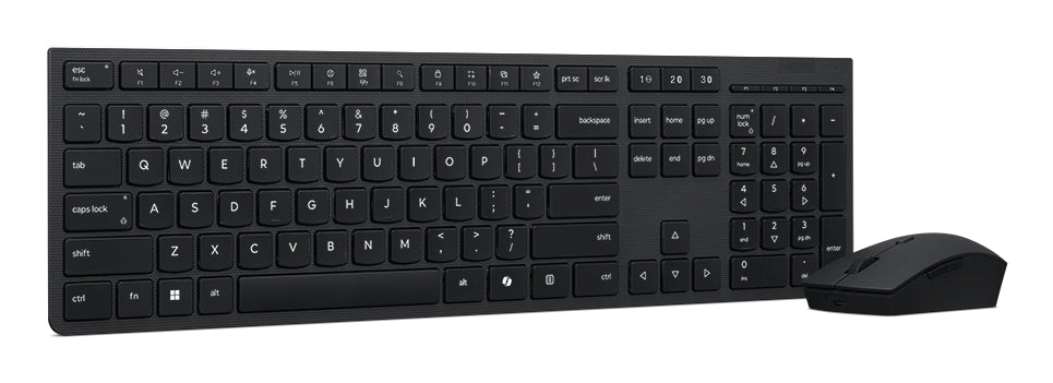 Lenovo 4X31R64328 clavier Souris incluse Bureau RF sans fil + Bluetooth Allemand Noir