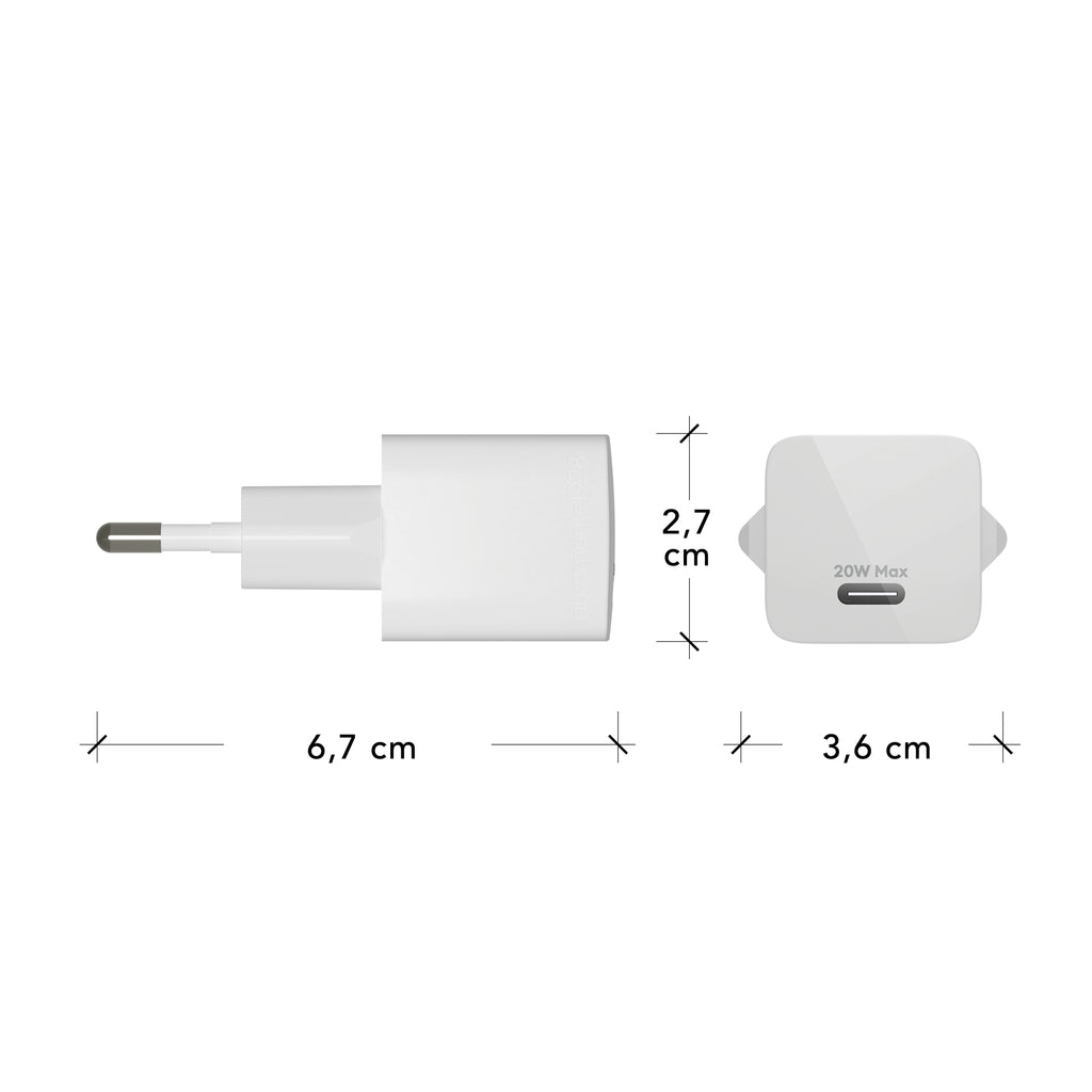 Chargeur Universel pour Appareils Mobiles CH20EUWH7093, Secteur Intérieur, Port USB-C, Blanc