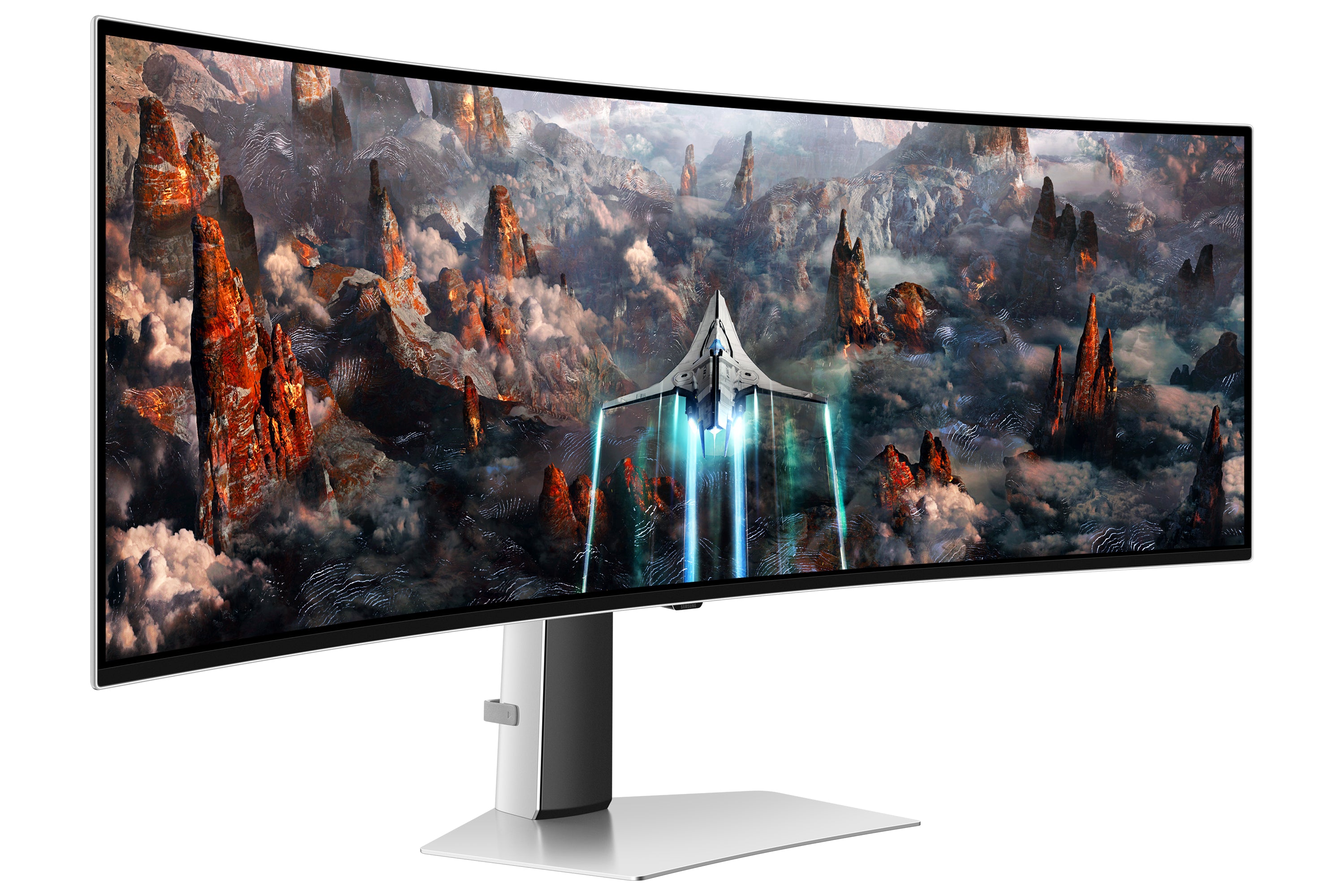 Samsung Samsung G93SC écran plat de PC 124,5 cm (49") 5120 x 1440 pixels Dual QHD OLED Argent