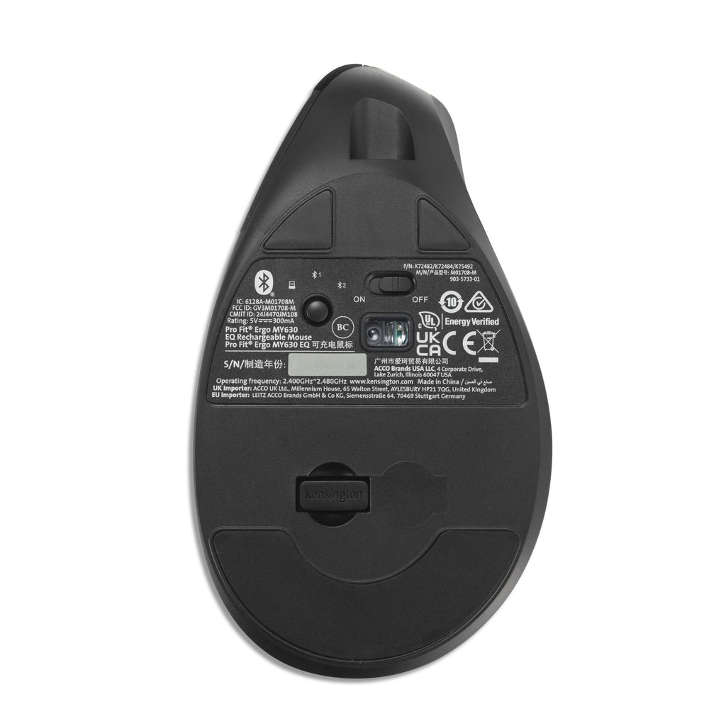 Kensington Pro Fit Ergo MY630 EQ Souris Verticale Rechargeable