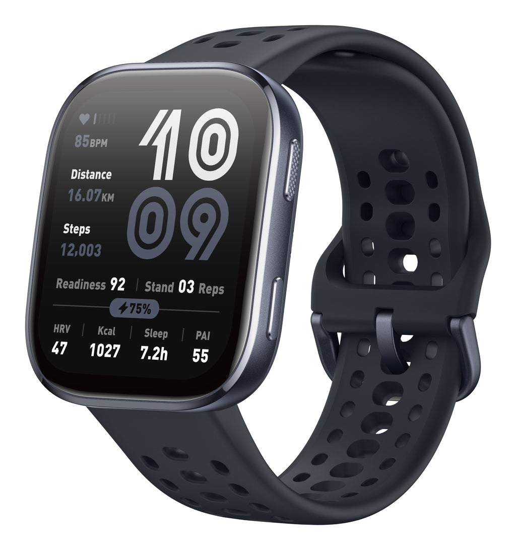 Amazfit Bip 6 Black 5 cm (1.97") AMOLED Numérique 390 x 450 pixels Écran tactile Noir GPS (satellite)