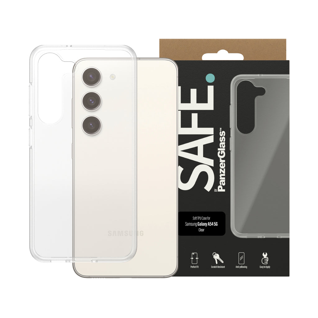 PanzerGlass SAFE. TPU Case pour Samsung Galaxy S23, Coque de Protection Transparente