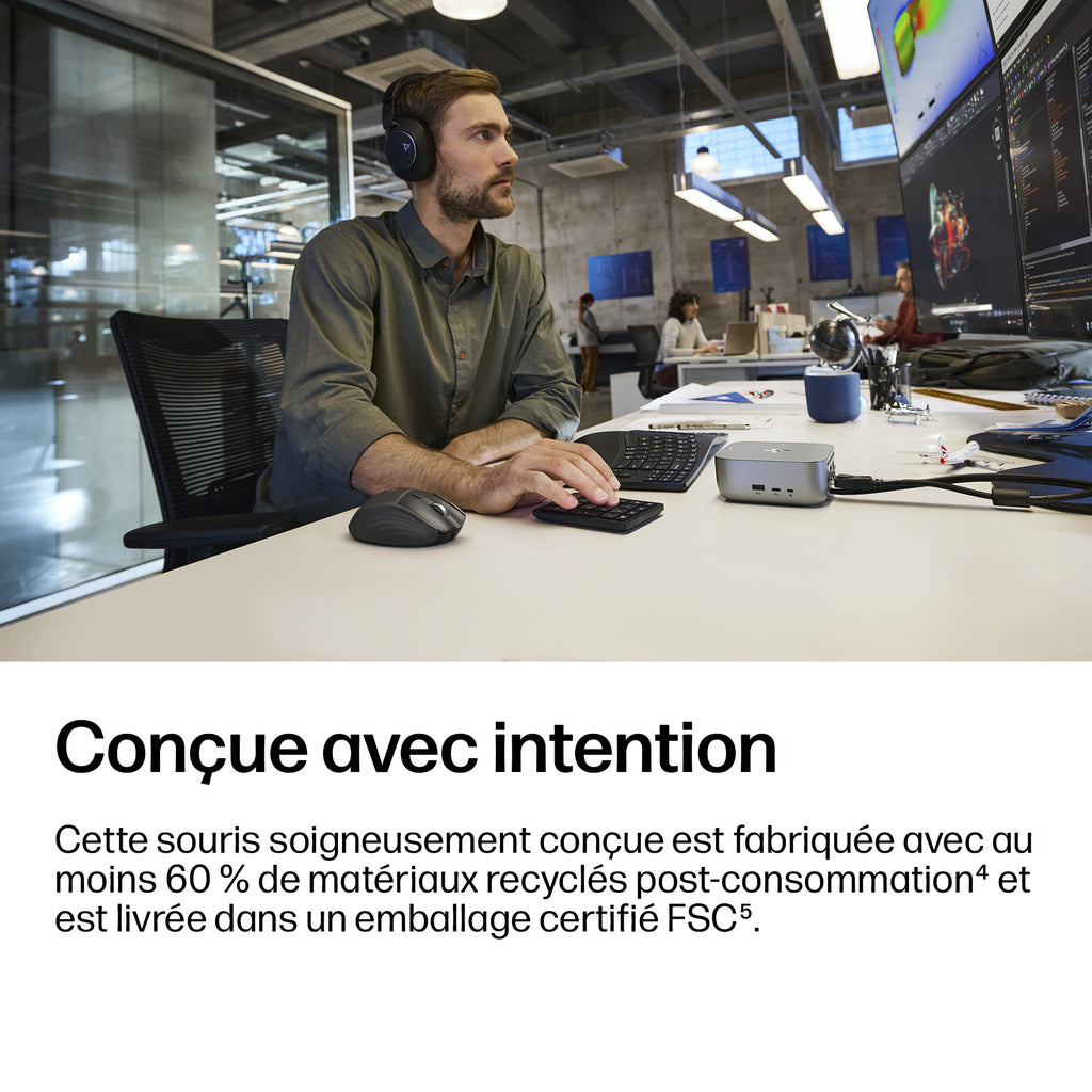 HP B8YX3AA#ABB souris Maison Droitier Bluetooth + USB Type-C 6000 DPI - vue 8