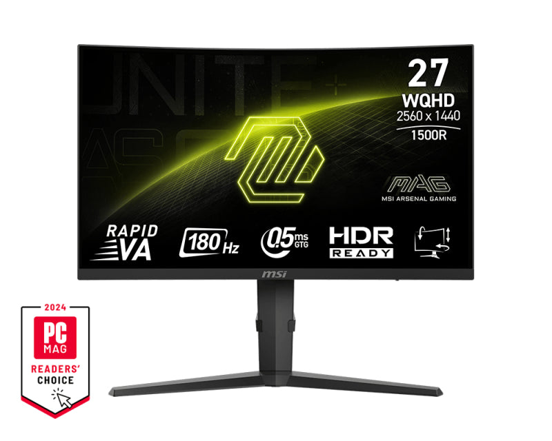 MSI MAG 275CQPFDE Écran PC 27" Wide Quad HD LCD 2560 x 1440 pixels Noir