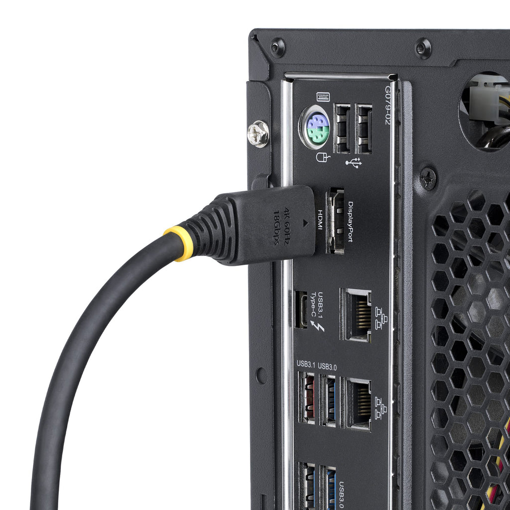 StarTech.com Câble HDMI Haute Vitesse 50 cm avec Connecteurs à Verrouillage, 4K 60Hz, 18 Gbps, HDR10, HDCP 2.2, ARC