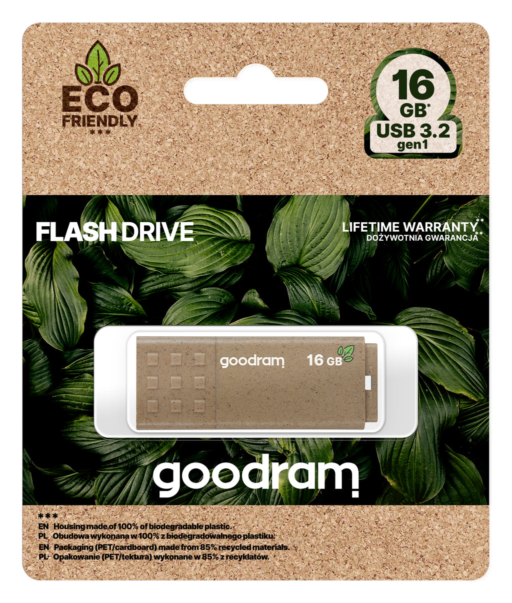 Goodram UME3 Eco Friendly lecteur USB flash 16 Go USB Type-A 3.2 Gen 1 (3.1 Gen 1) Marron