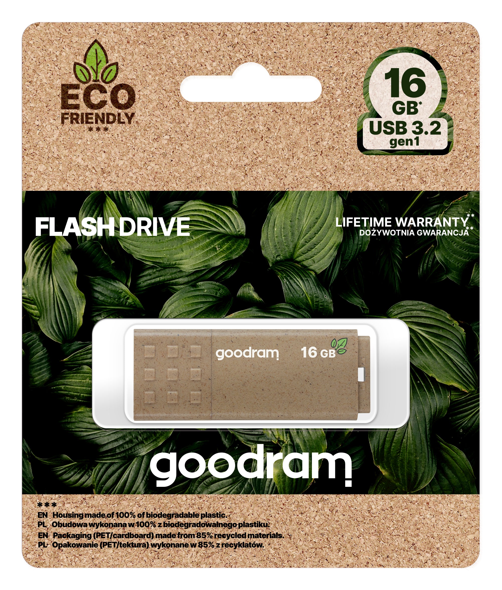 Goodram UME3 Eco Friendly lecteur USB flash 16 Go USB Type-A 3.2 Gen 1 (3.1 Gen 1) Marron
