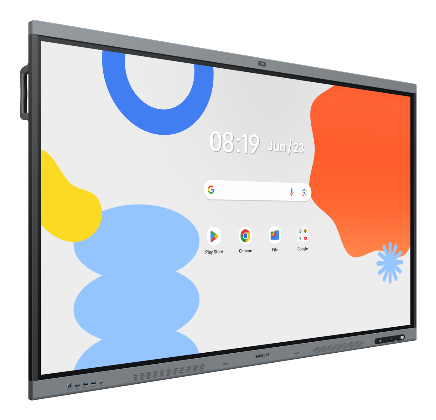 Samsung LH75WAFPLGC tableau blanc interactif 190,5 cm (75") 3840 x 2160 pixels Écran tactile Noir, Gris