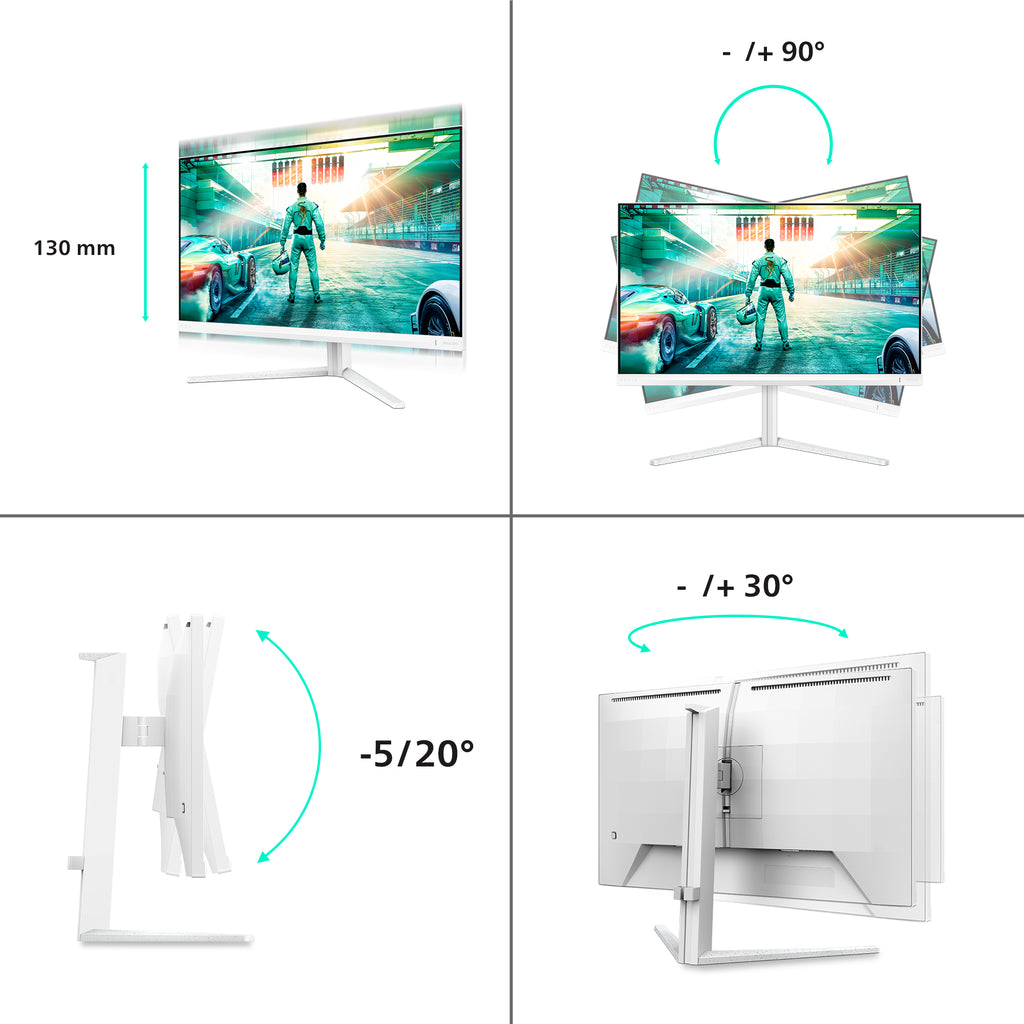 Philips Evnia 27M2N3501PA/00 Écran PC 27" Quad HD 2560 x 1440 LCD Blanc