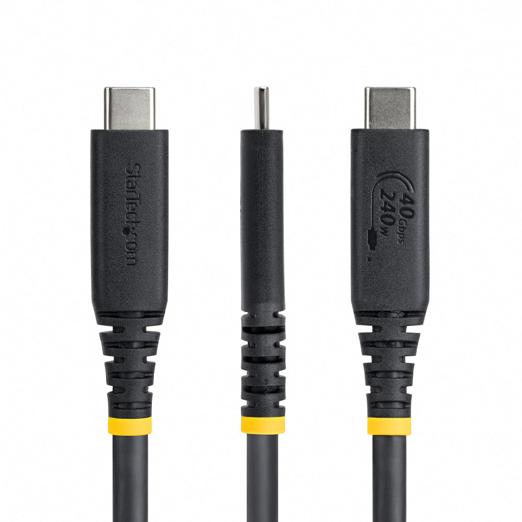 StarTech.com Câble USB4 USB-C 50cm 40 Gbps 240W PD 8K 60Hz DP2.1 Noir