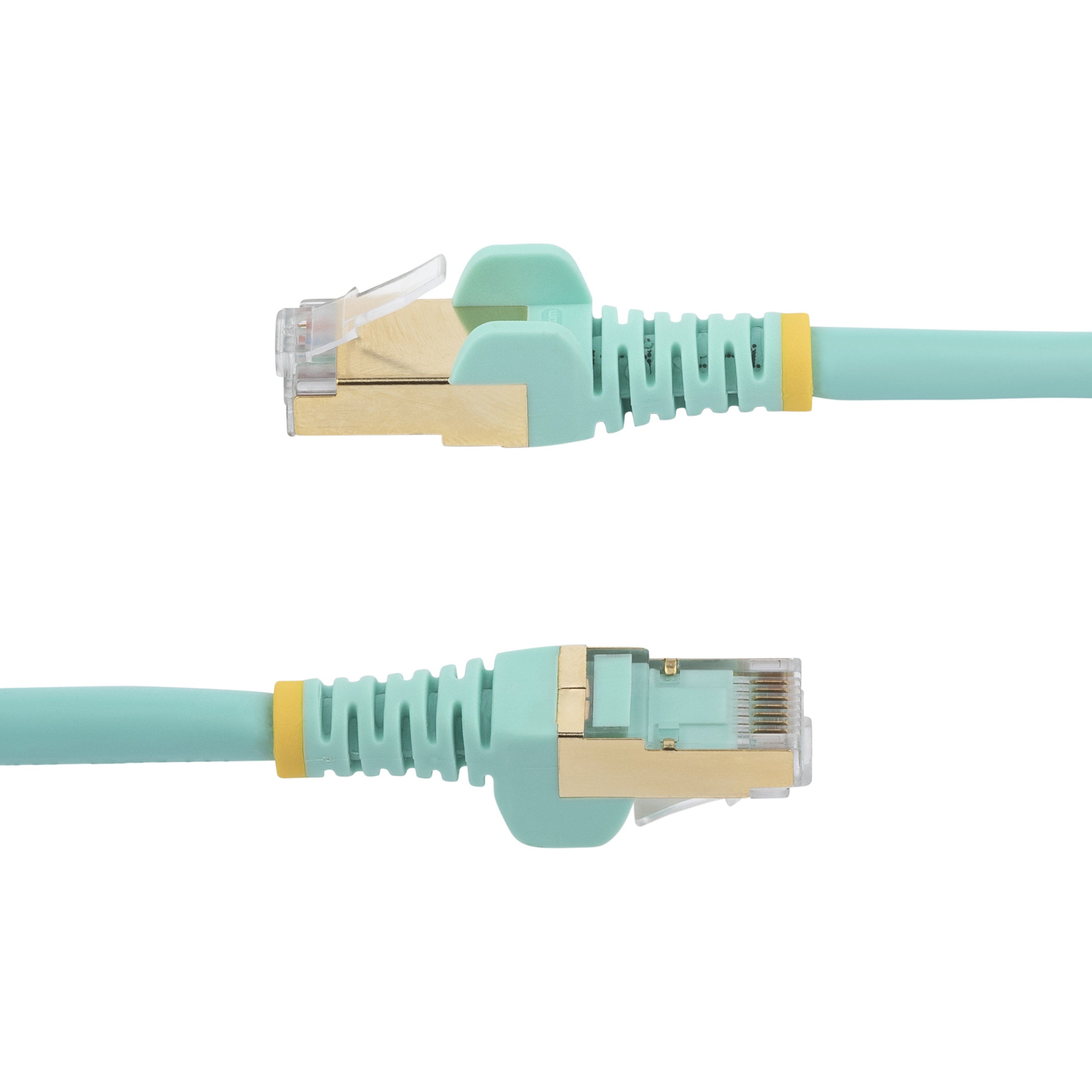 StarTech.com Câble réseau Cat6a STP blindé sans crochet de 2 m - Aqua