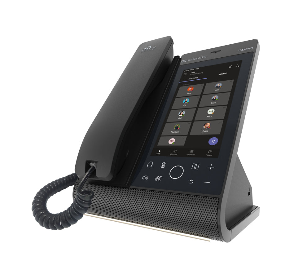 AudioCodes C470HD téléphone fixe Noir TFT Wifi