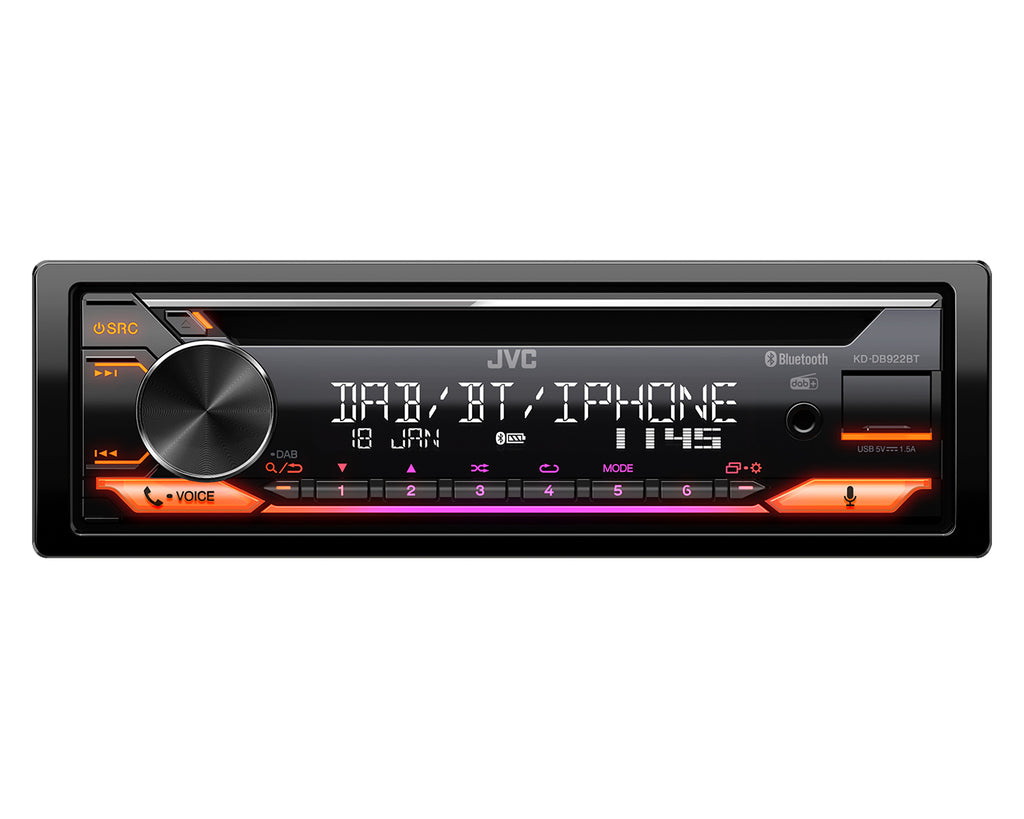 JVC KD-DB922BT Noir 200 W Bluetooth