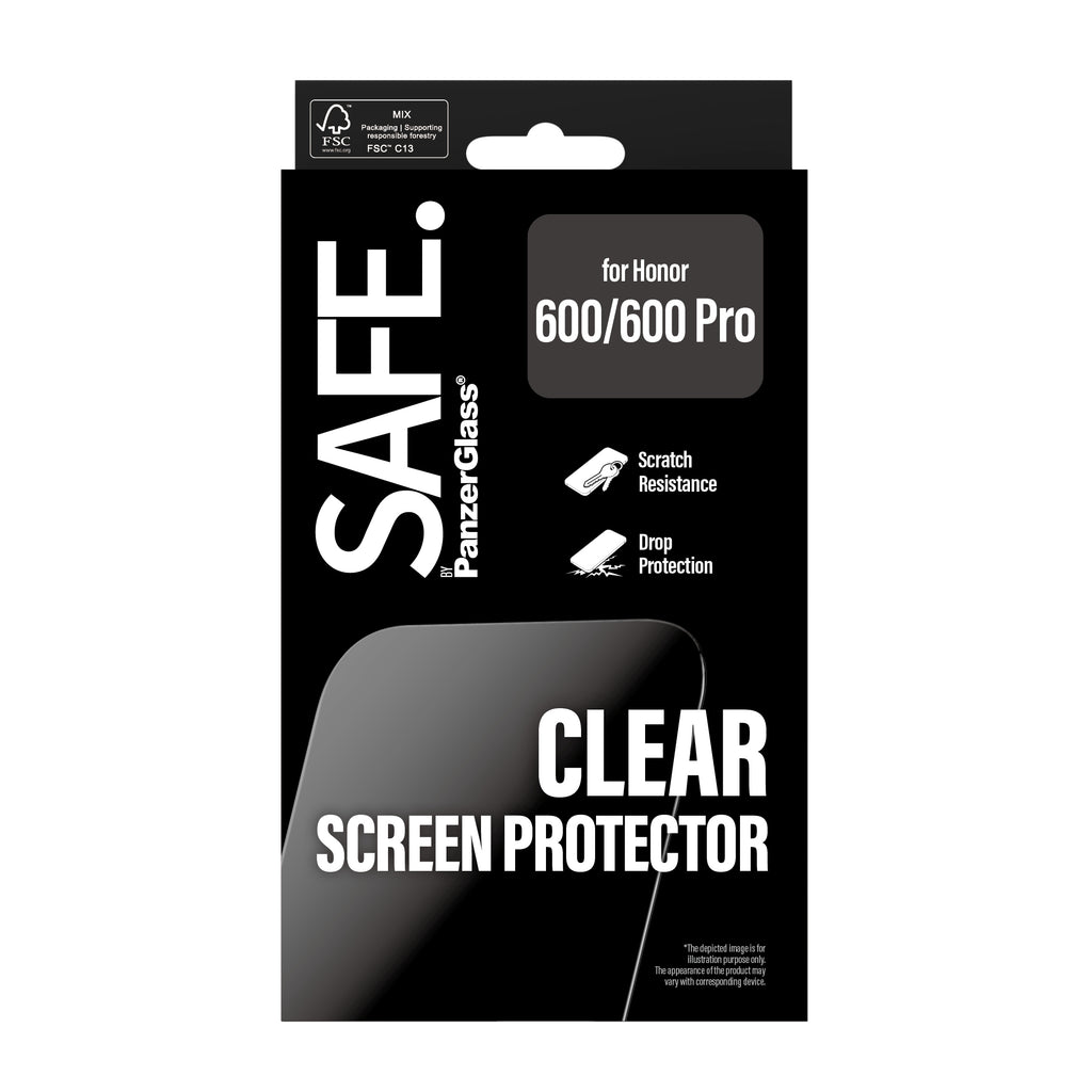 PanzerGlass SAFE. Screen Protector pour Honor 600 et 600 Pro, Ultra-Wide Fit, Transparent