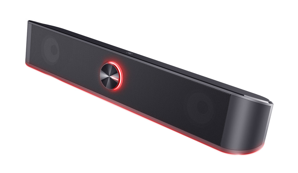 Trust GXT 619 Thorne Barre de Son Gaming RGB, 2.0 Canaux, 12W RMS, Noir
